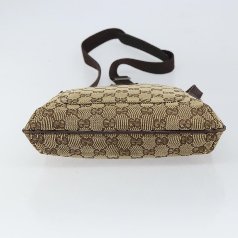 Authentic GUCCI GG Canvas Shoulder Bag Beige Silver 122793 - Picture 16 of 16